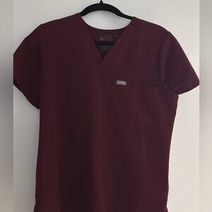Figs Burgundy Scrub Top & jogger set
